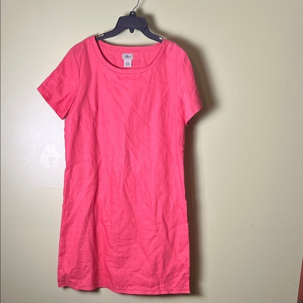 L.L. Bean Vibrant Pink Linen Top